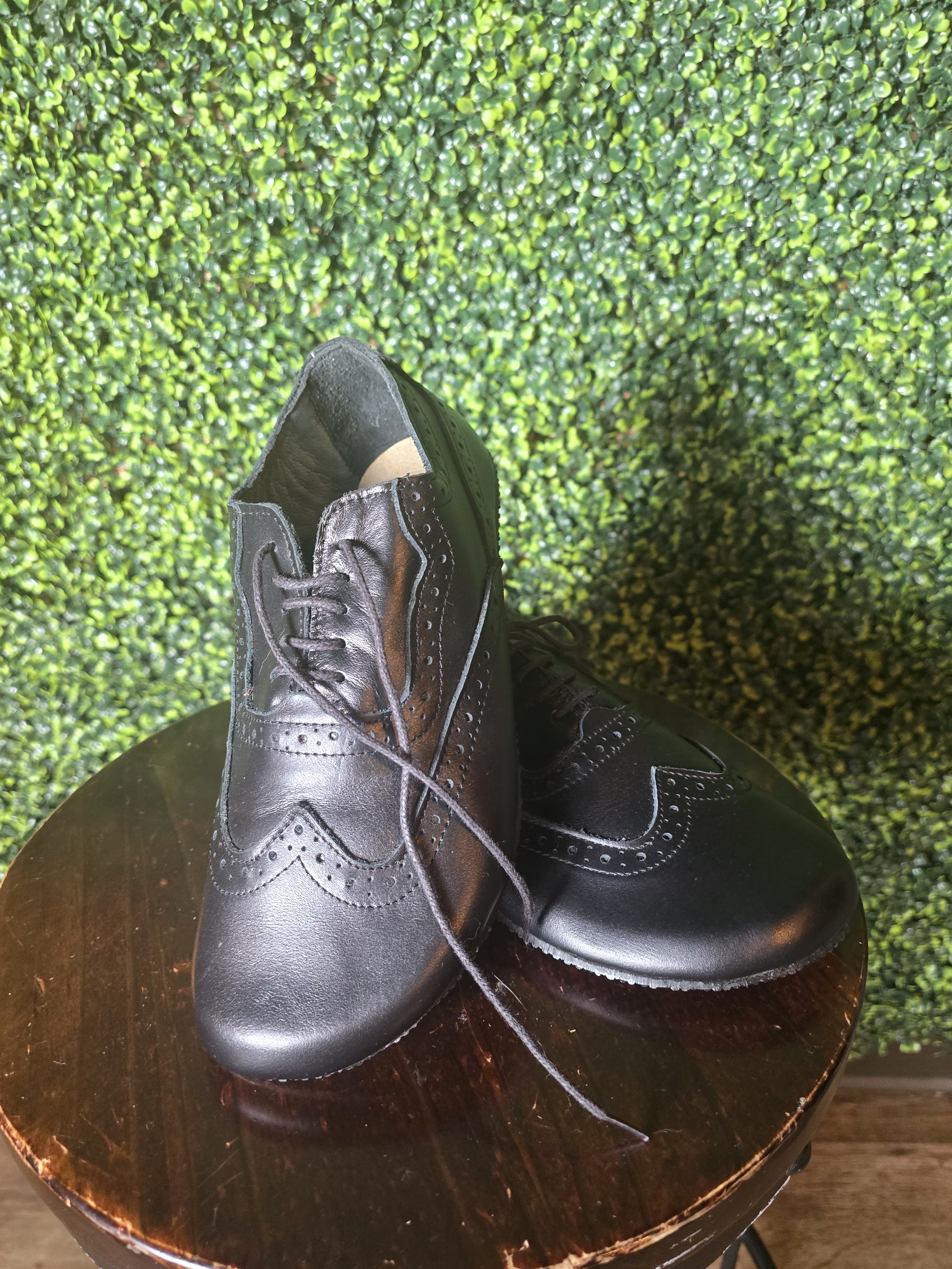 Brand New  Barefoot Black Leather Wingtip Oxford Shoes
